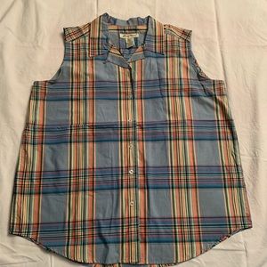 Eddie Bauer Sleeveless button up